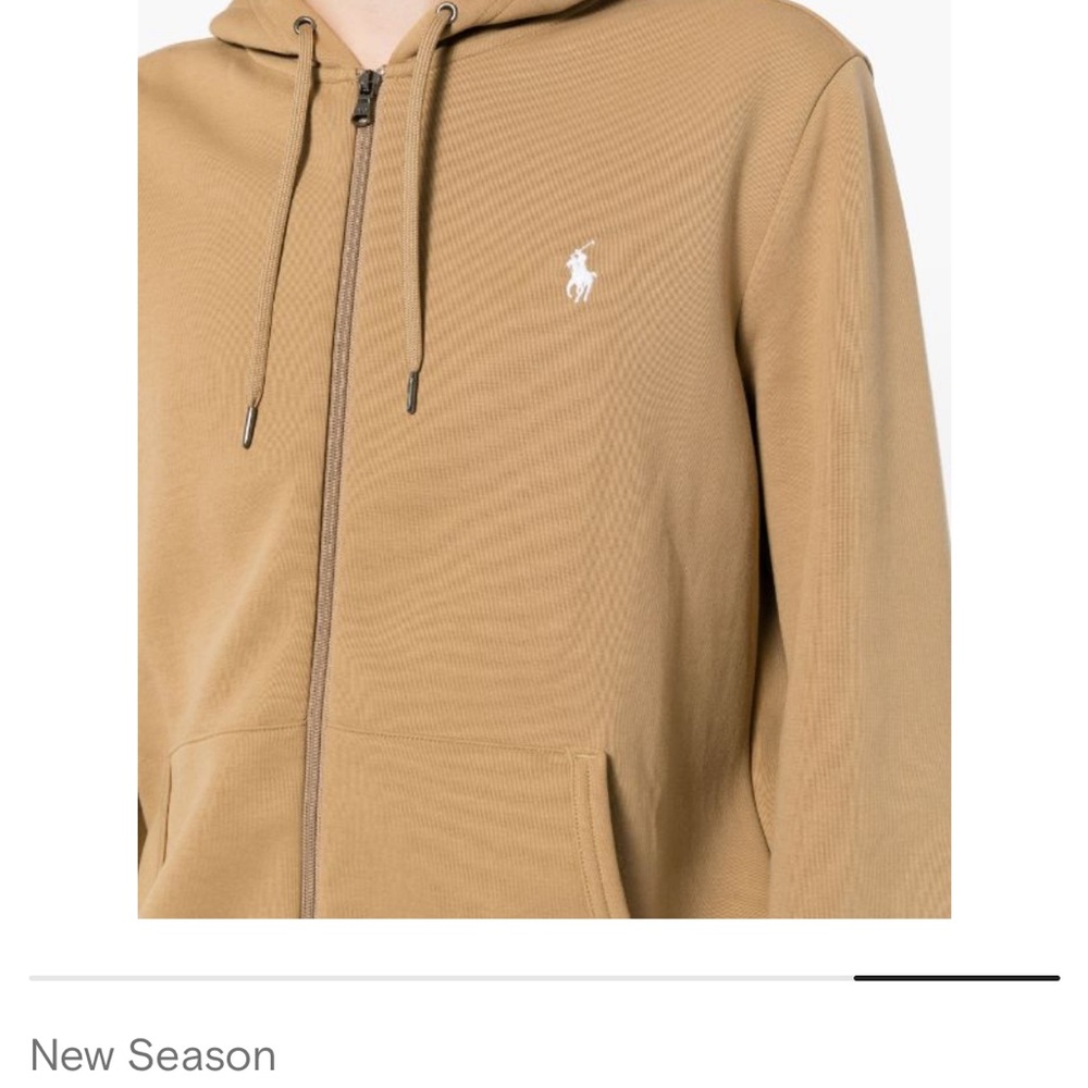 Polo ralph lauren men style hoodie swearshirt size medium tan beige brown - Picture 2 of 9